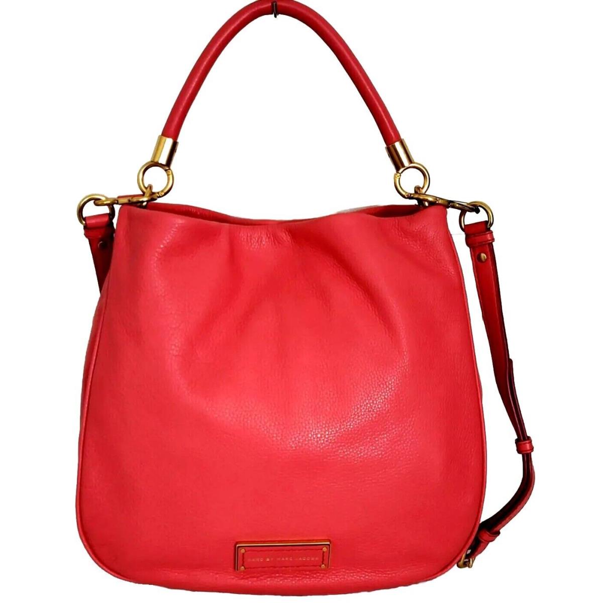 Marc Jacobs Too Hot TO Handle Rose Blush Leather Large Crossbody Hobo Bag