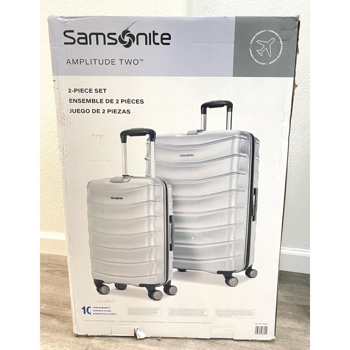 Samsonite Amplitude 2-Piece Hardside Luggage Set Silver
