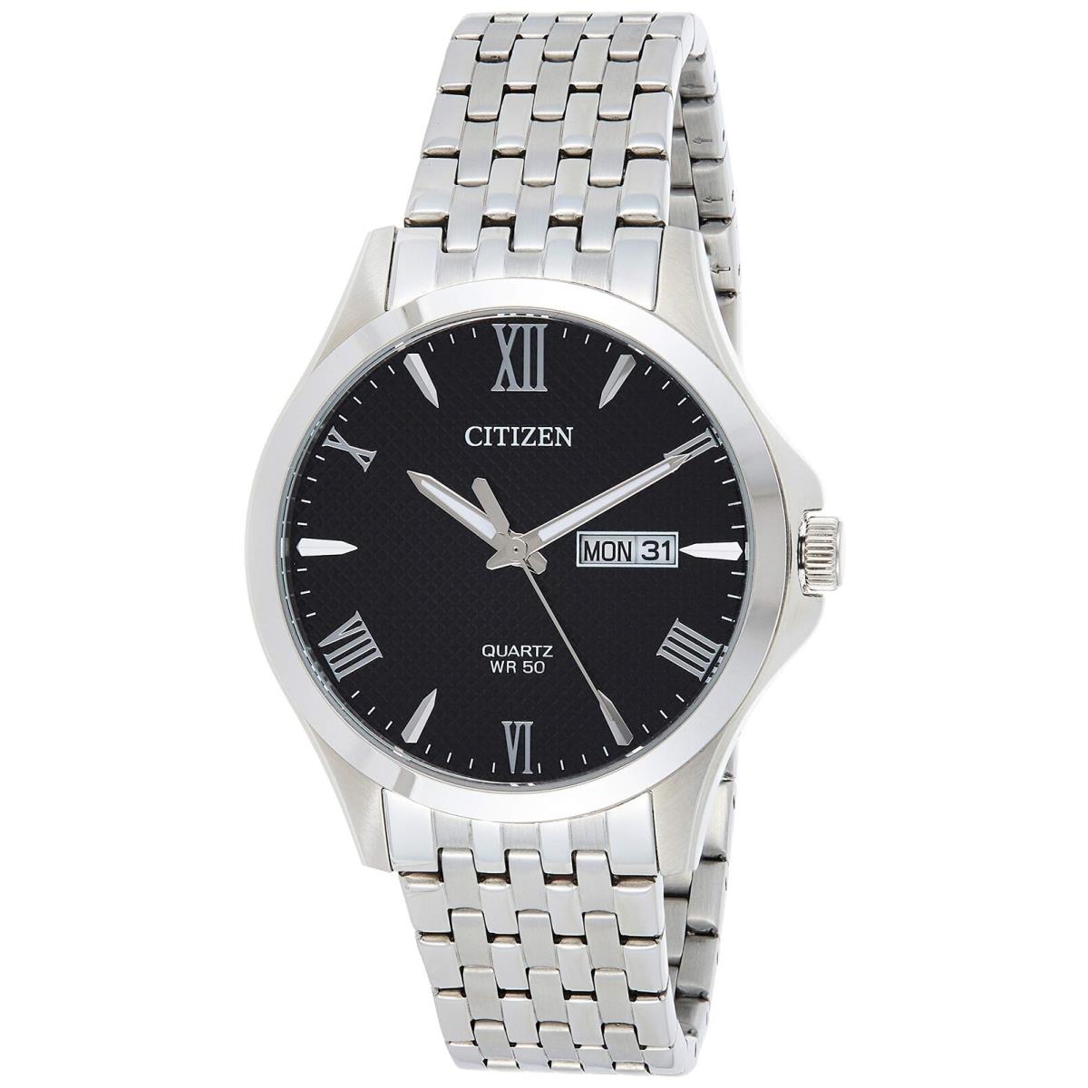 Citizen Quartz Black Dial Stainless Steel Men`s Watch BF2020-51E