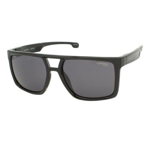 Carrera Carduc 018/S 807IR Shiny Black Men`s Bridge Sunglasses 58-17-135 W/case - Frame: Shiny Black, Lens: Gray