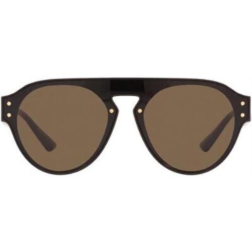 Versace VE 4420 535673 Brown Plastic Aviator Sunglasses Brown Lens - Frame: Brown