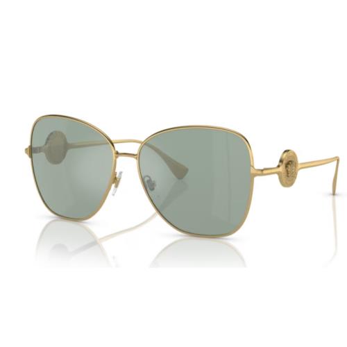 Versace 0VE2256 10029C Gold/ Azure Mirrored Women`s Sunglasses