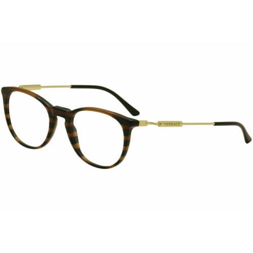 Versace Eyeglasses VE3227 VE/3227 5187 Brown/black Stripes Optical Frame 51mm