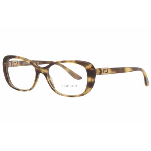 Versace VE3234-B 967 Eyeglasses Women`s Havana Full Rim Optical Frame 53mm