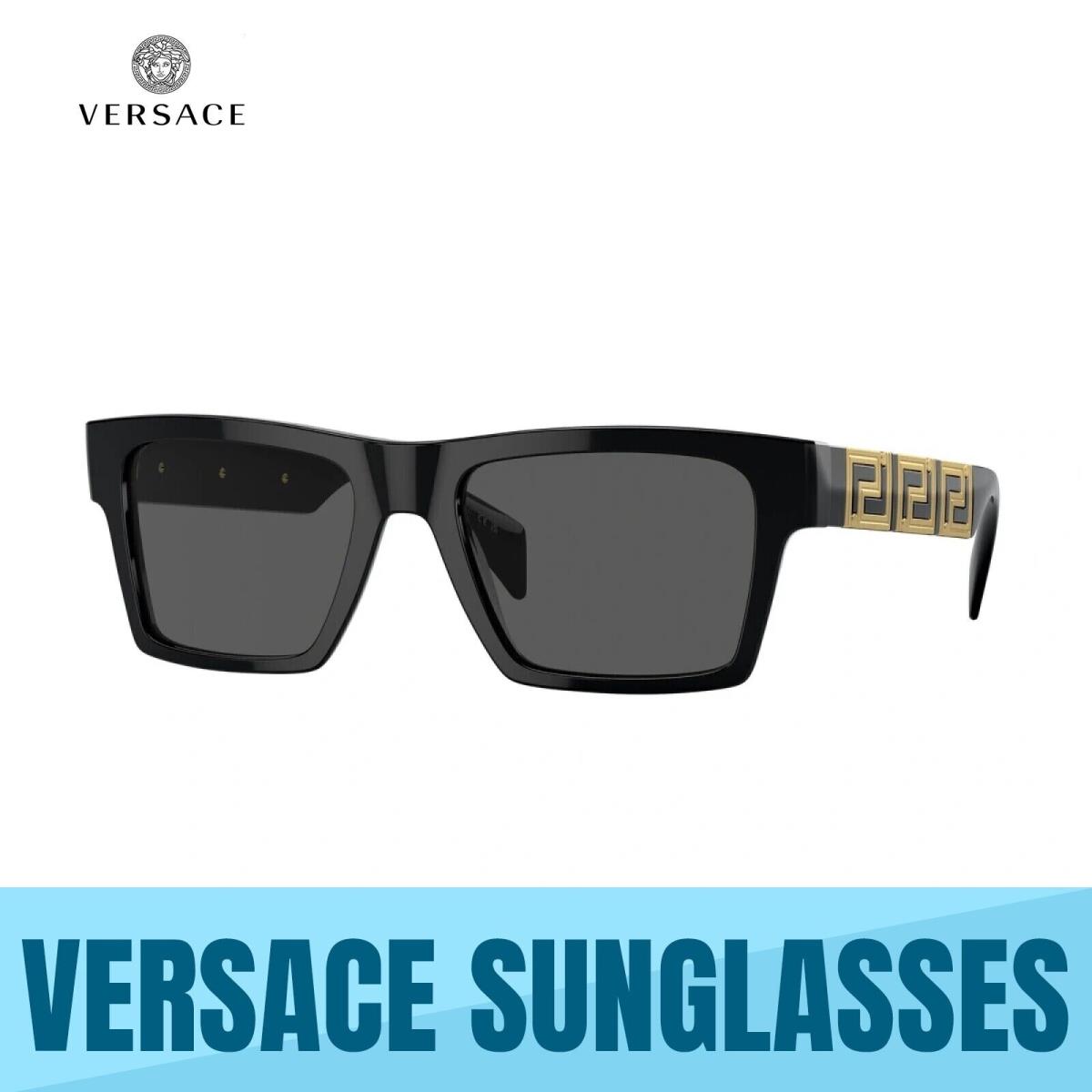 Versace VE 4445F GB1/87 Black - Dark Grey Men`s Sunglasses 54MM