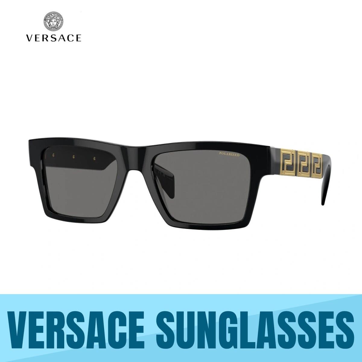 Versace VE4445 GB1/81 Black-polarized Dark Grey Unisex Sunglasses 54MM