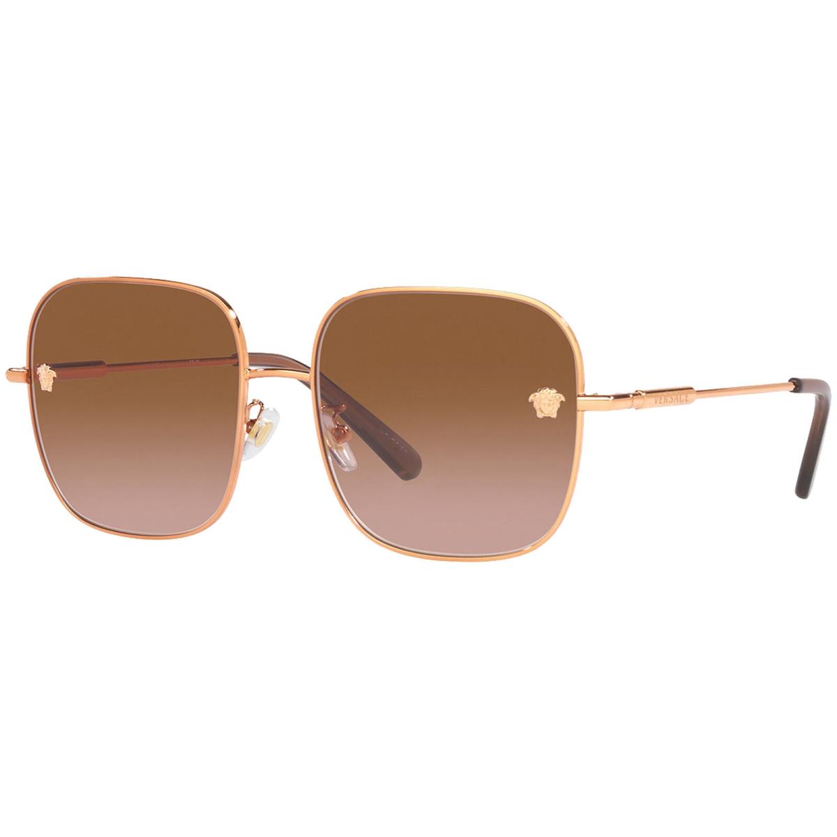 Versace Women`s Rose Gold-tone Square Sunglasses VE2246D 141213 59 Italy