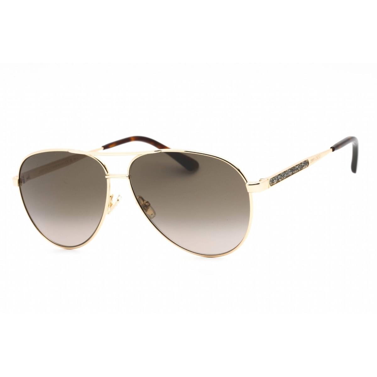 Jimmy Choo Women`s Sunglasses Gold/havana Metal Aviator Frame Jimena/s 006J HA