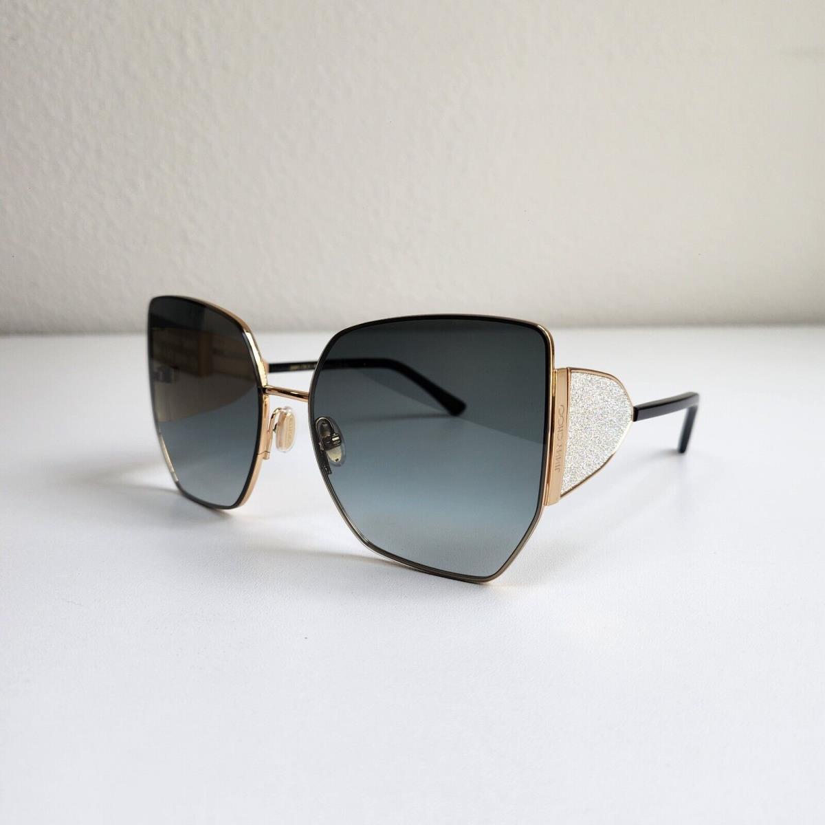 Jimmy Choo Women`s Sunglasses Black/gold Metal Cat Eye Frame River/s 02M2 9O