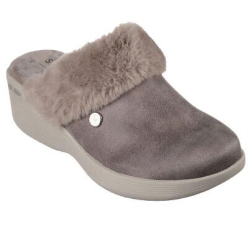 Skechers Women`s x Martha Stewart Cozy High Pier Lite Slips-in Dark Taupe