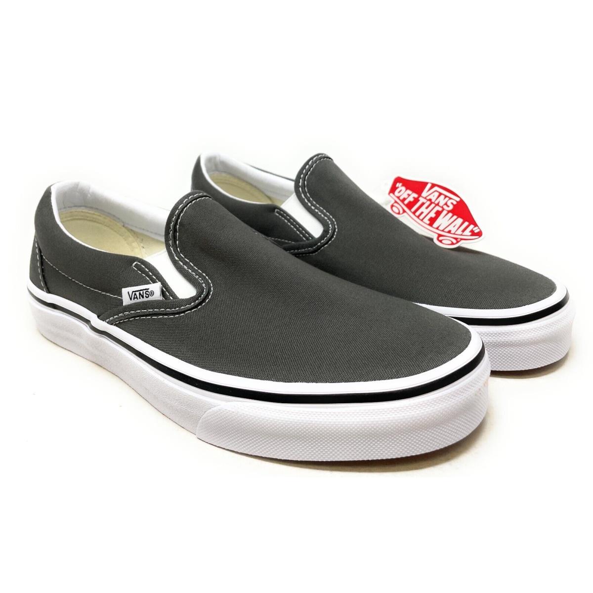Vans Mens Classic Slip-on Skateboarding Shoes Charcoal Gray