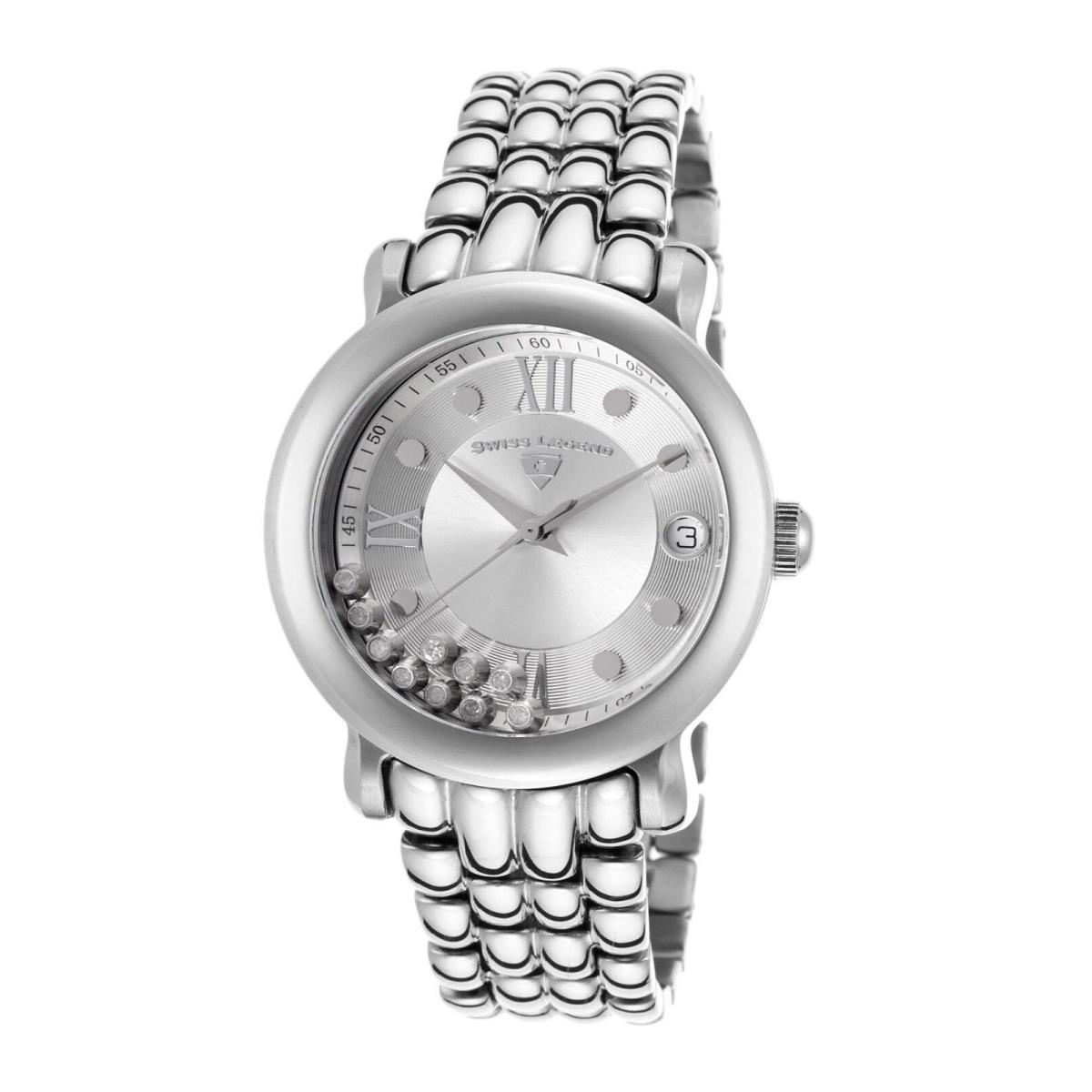 Swiss Legend Women`s Diamond Quartz Watch Silver Stainless Steel 22388-22S