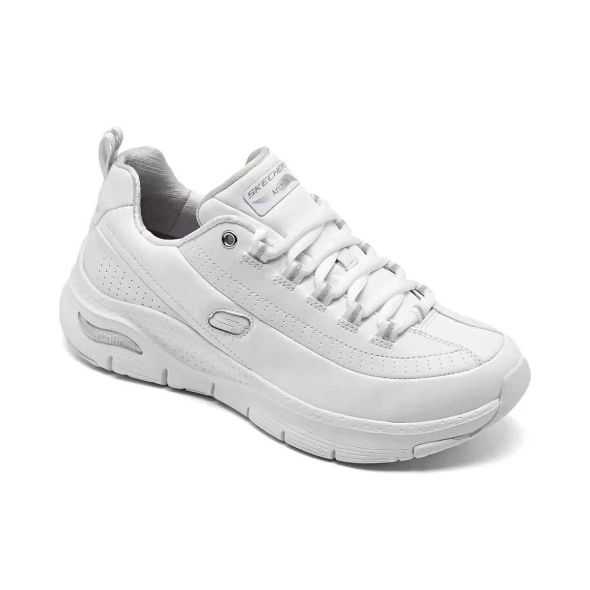 Skechers N5321 Women s White Sport Arch Fit-citi Drive Athletic Shoes Size 8 W