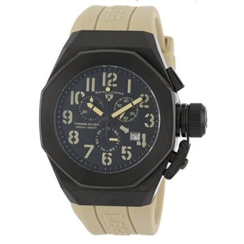 Swiss Legend 10542-BB-01-CMA Trimix Diver Black Chronograph Watch Black