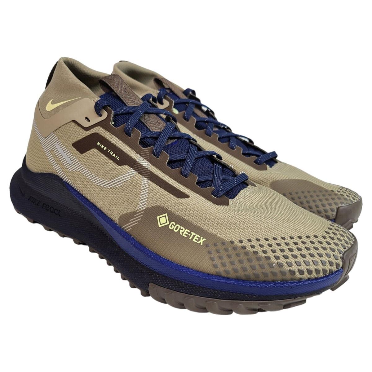 Nike Mens 9.5 10.5 12 React Pegasus Trail 4 Gtx Goretex Running Shoes FD5841-200 - Beige