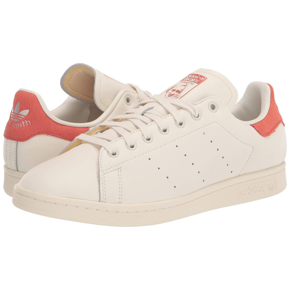 Man`s Sneakers Athletic Shoes Adidas Originals Stan Smith White/Off-White/Preloved Red