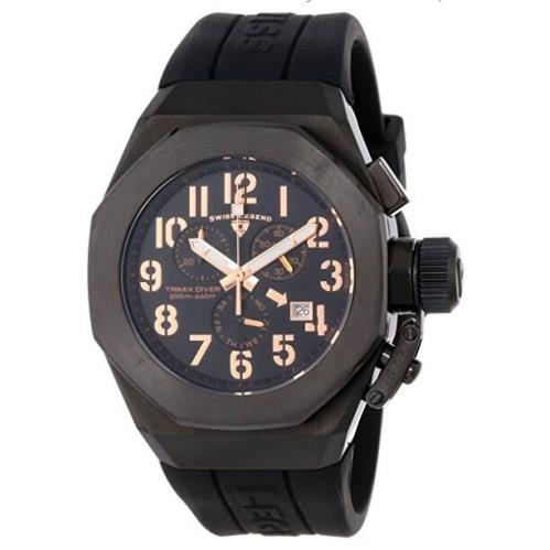 Swiss Legend 10542-BB-01-RA Trimix Diver Chronograph Watch Black - Black Dial, Black Band
