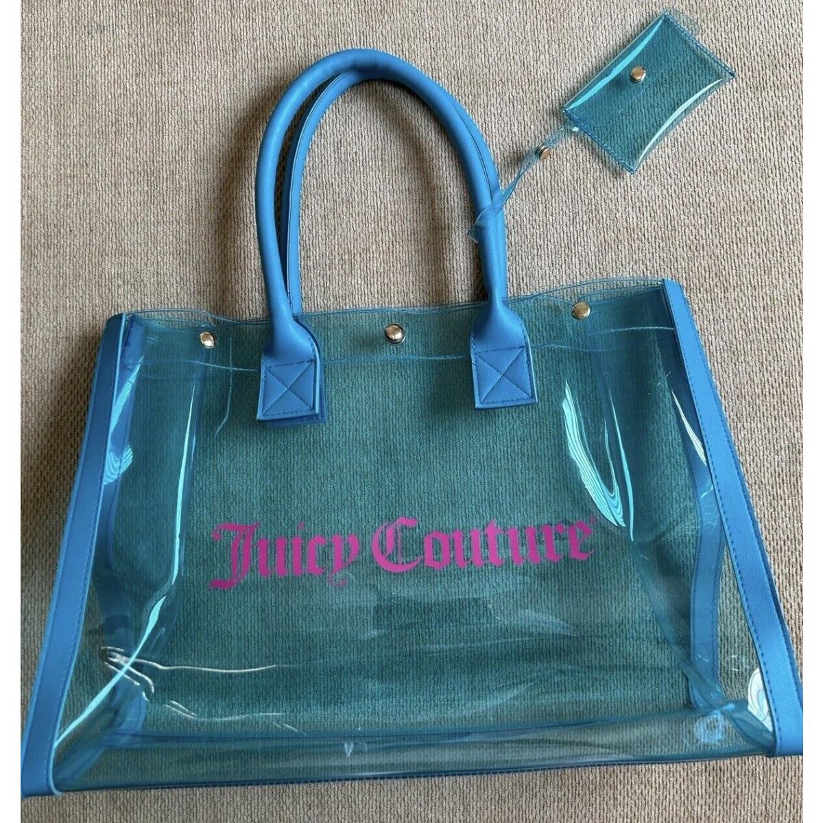 Juicy Couture Transparent Blue Tote Bag