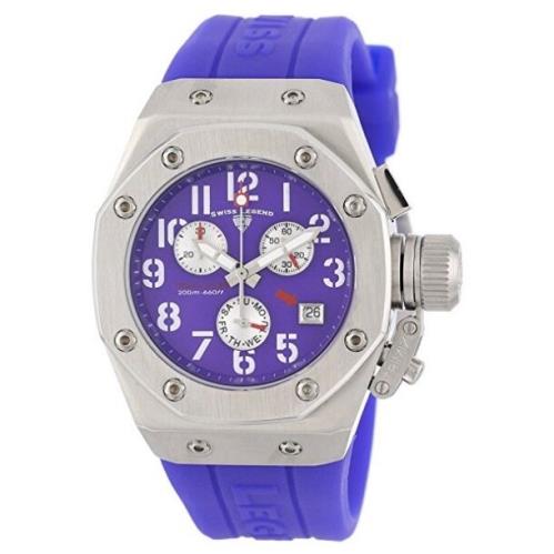 Swiss Legend 10535-011 Women`s Trimix Diver Chronograph Watch Purple