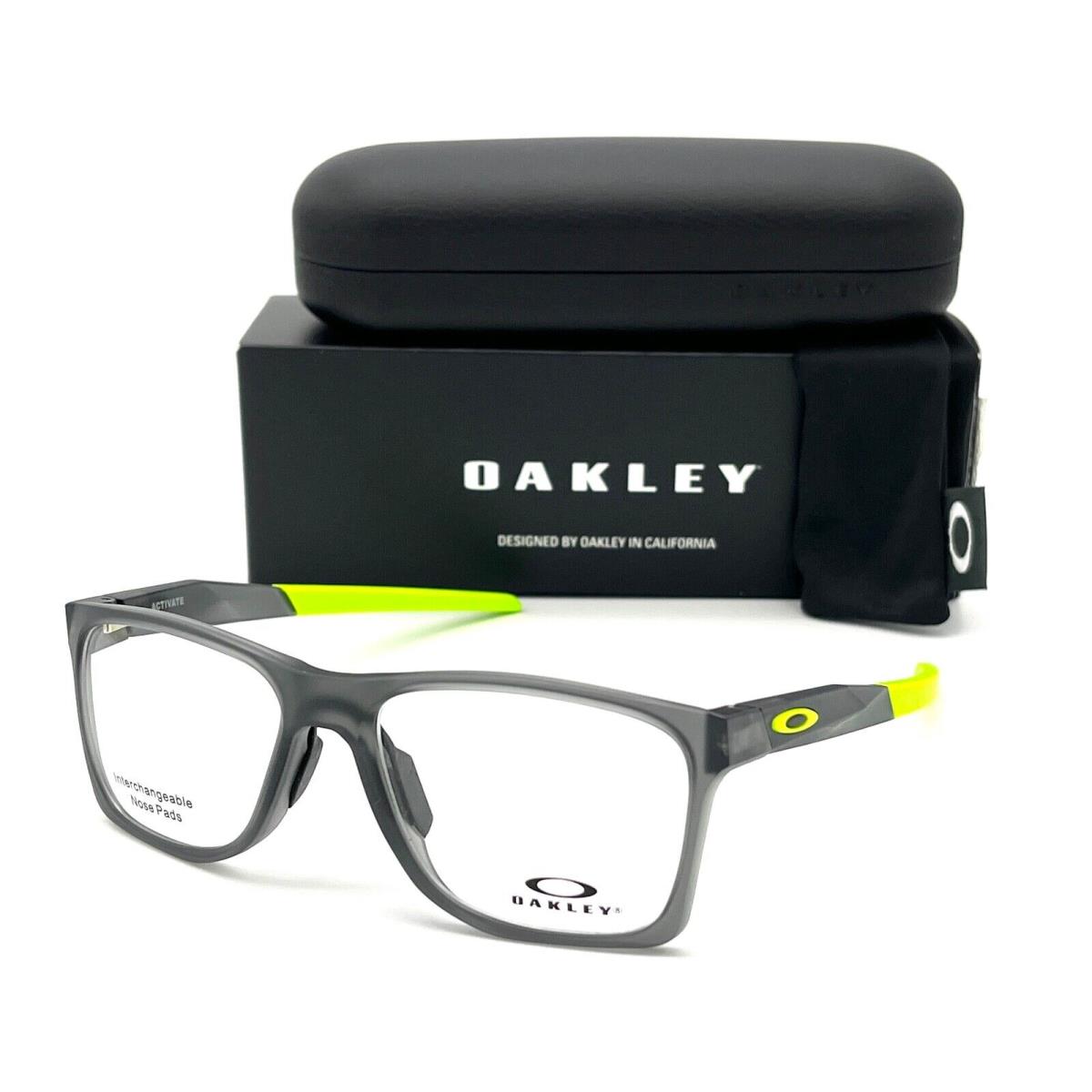 Oakley Activate OX8173-0353 Stain Gray Smoke / Demo Lens 53mm Eyeglasses - Stain Gray Smoke Frame