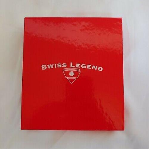 Swiss Legend watch  - Black Dial, Grey Band, Black Bezel