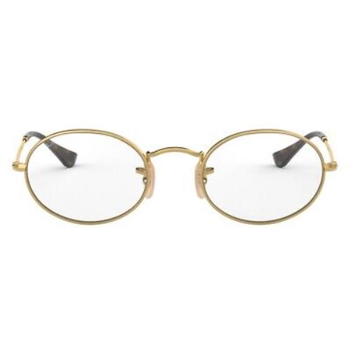 Ray-ban 0RX3547V Eyeglasses RX Unisex Gold Oval 48mm