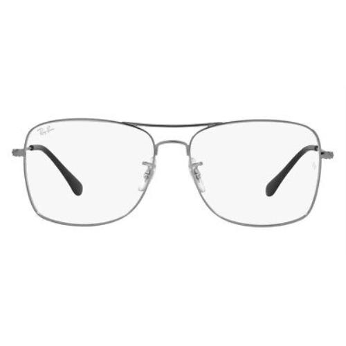 Ray-ban RX6498 Eyeglasses Unisex Gunmetal Square 55mm