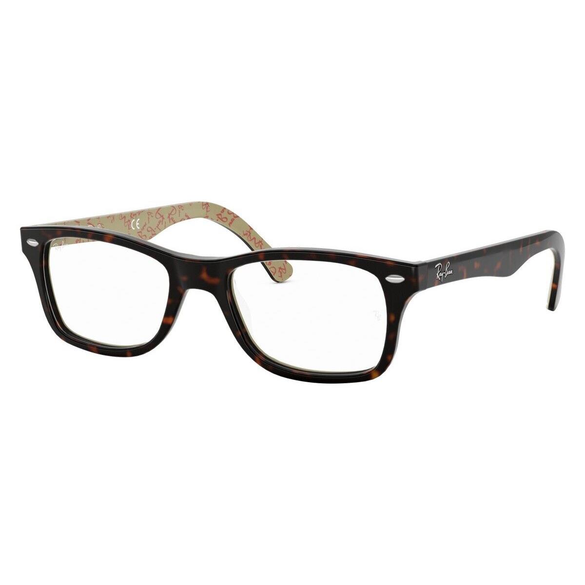 Ray-ban 0RX5228 Eyeglasses Unisex Havana Square 53mm