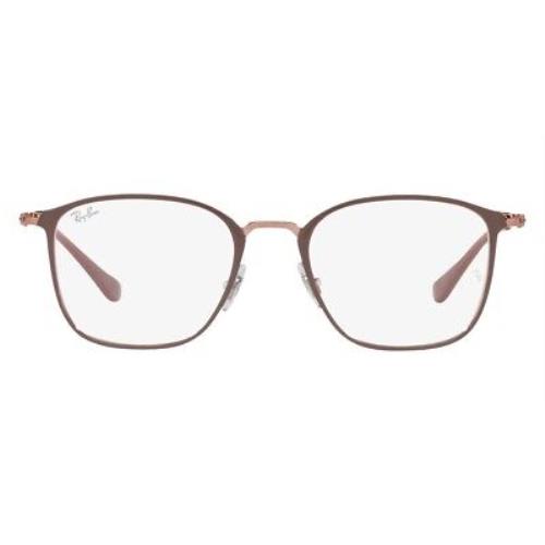 Ray-ban 0RX6466 Eyeglasses Unisex Brown Square 51mm