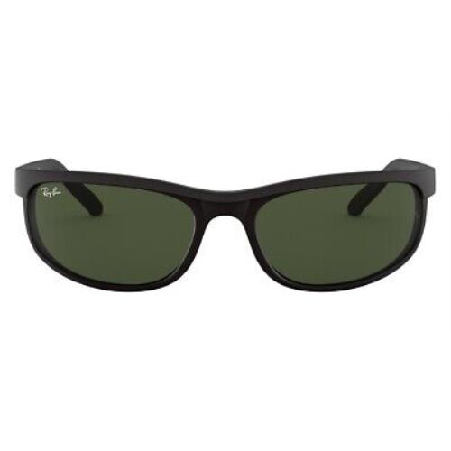 Ray-ban 0RB2027 Sunglasses Unisex Black Rectangle 62mm - Frame: Black, Lens: G-15 Green, Model: Black / Matte Black