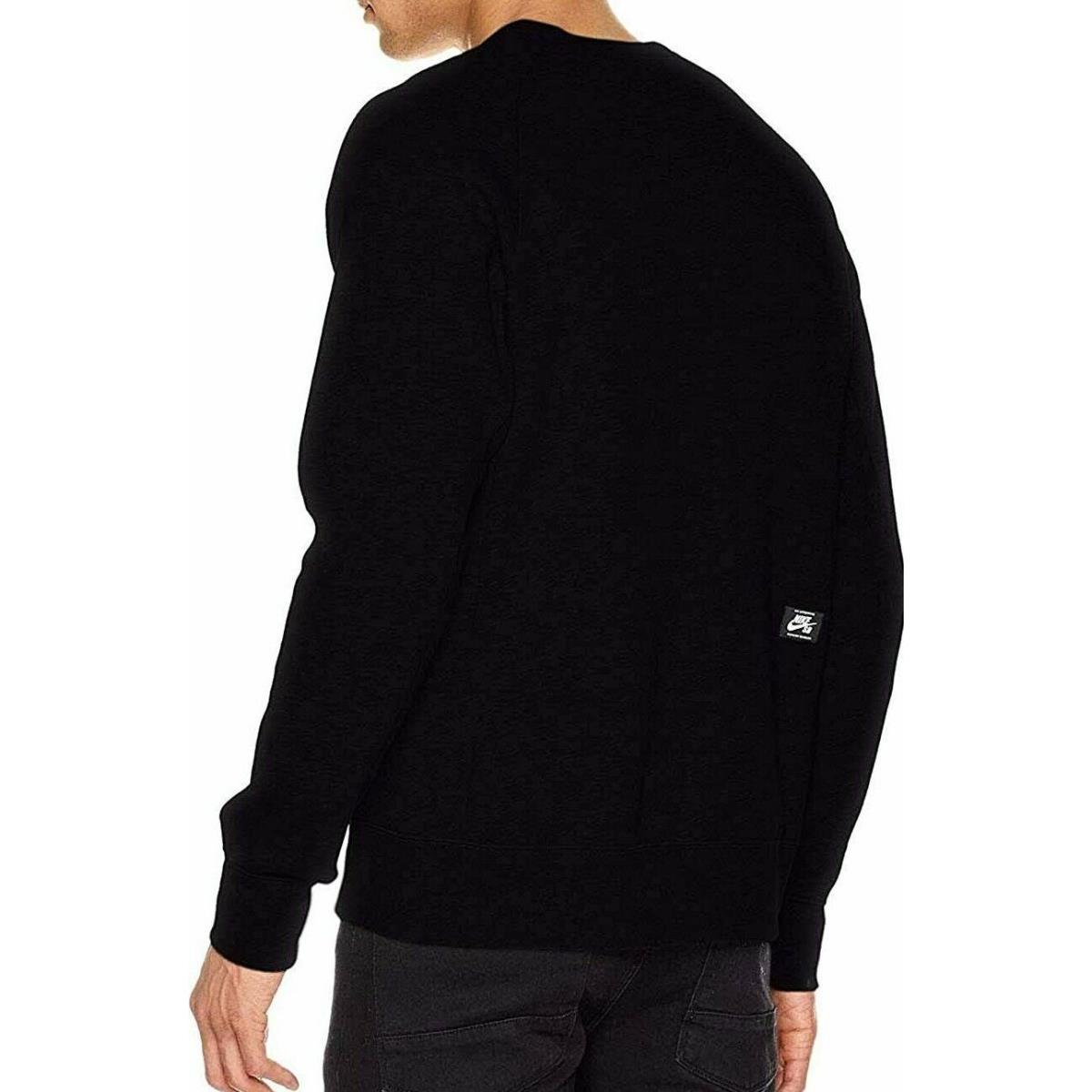 Men`s Nike SB Skateboarding Crew Sweatshirt Black AQ9563-010 L - Black