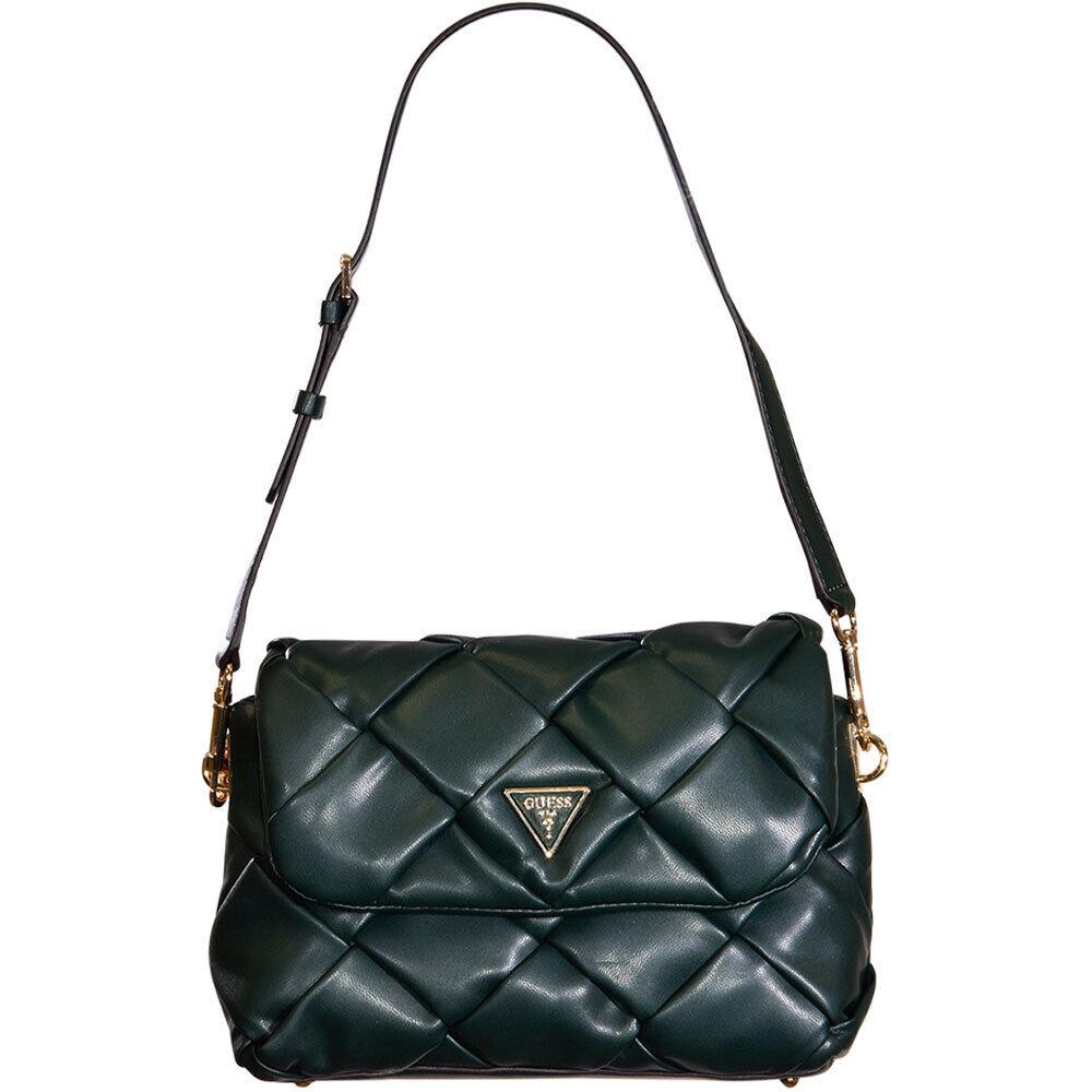 Guess Women`s Zaina Handbag Flap Shoulder Bag Green