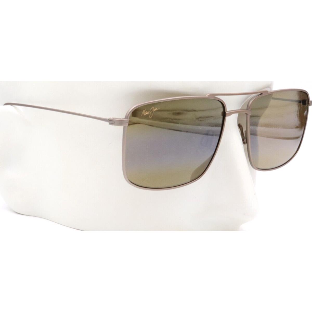 Maui Jim Aeko Satin Sepia Titanium Aviator Sunglasses 55mm H886-01