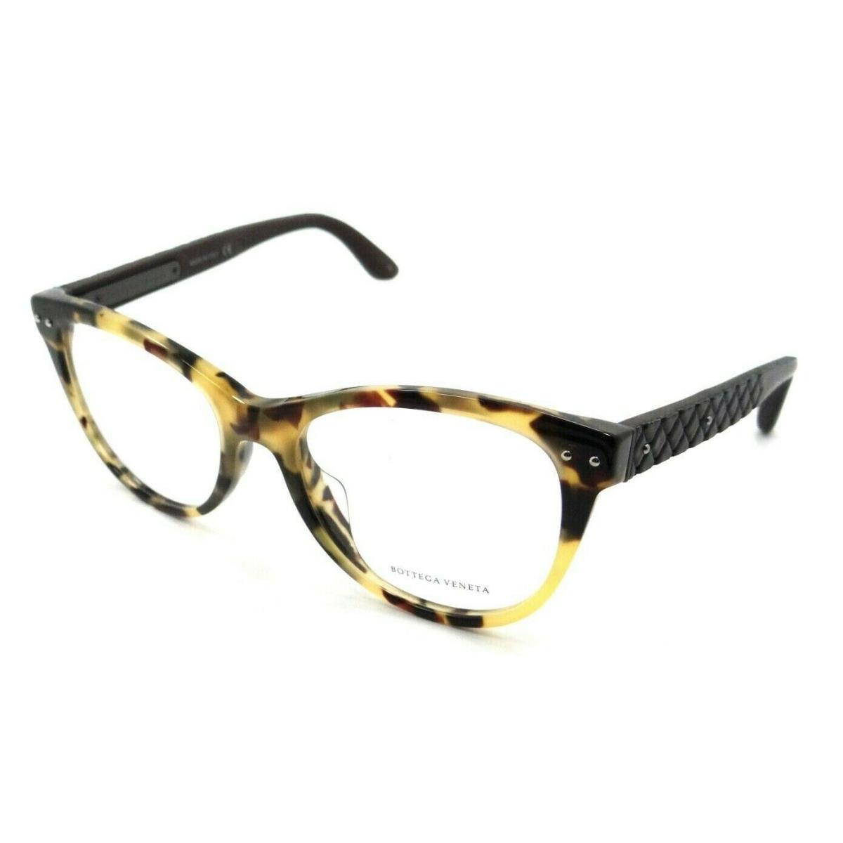 Bottega Veneta Eyeglasses Frames BV0009OA 003 52-15-145 Havana / Black Asian Fit