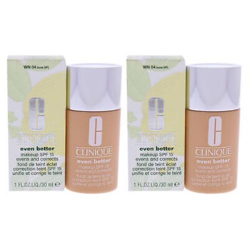 Even Better Makeup Spf 15 - WN 04 Bone by Clinique - 1 oz Foundation - Pack of 2
