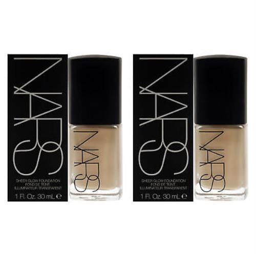 Sheer Glow Foundation - 1.5 Vallauris/medium by Nars For Women -1 Oz-pack of 2