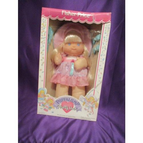 Fisher Price Puffalump Pretty Hair Doll IN Box Blonde Hair W/assess