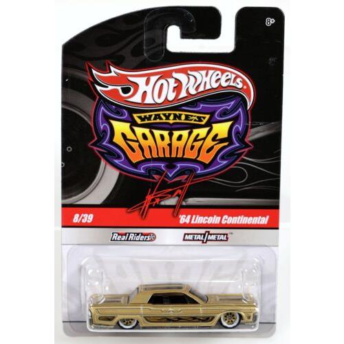 Hot Wheels 1964 Lincoln Continental Chase Wayne`s Garage T0402 Nrfp Gold 1:64