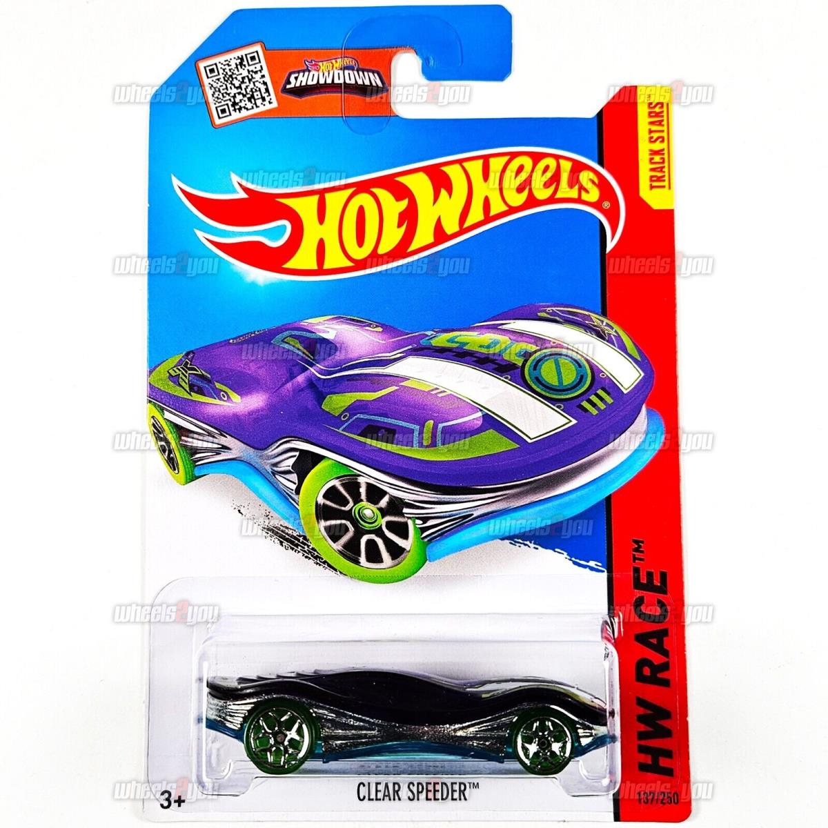 Hot Wheels Clear Speeder #137 Purple Clear Speeder 137 Purple- HW Race X-raycers - 2015 Hot Wheels 1:64 Mattel CFM10