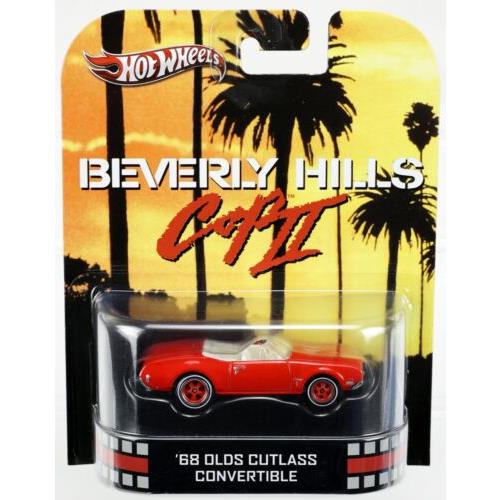 Hot Wheels `68 Olds Cutlass Convertible Beverly Hills Cop II X8900 Nrfp Red 1:64