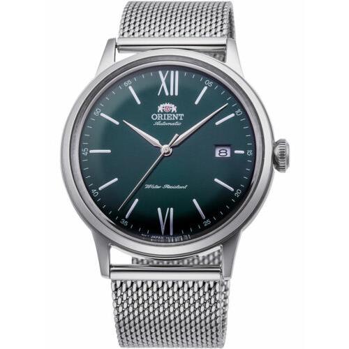 Orient Automatic Dress Green Dial Mesh Bracelet RA-AC0018E10B Men`s Round Watch