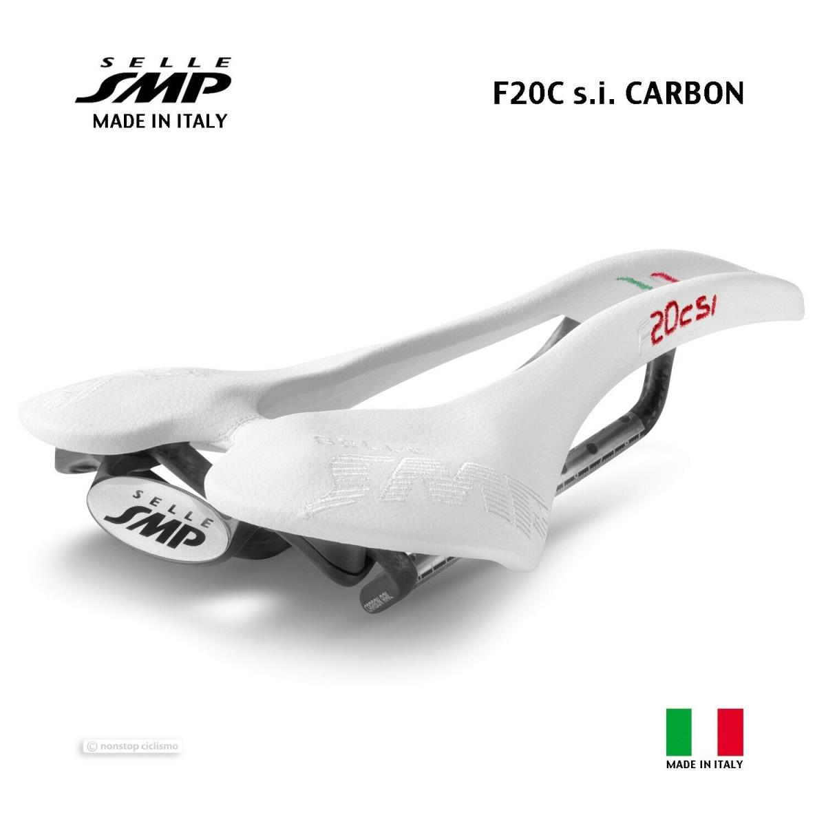 Selle Smp F20Csi Carbon Saddle : White - Made IN Italy