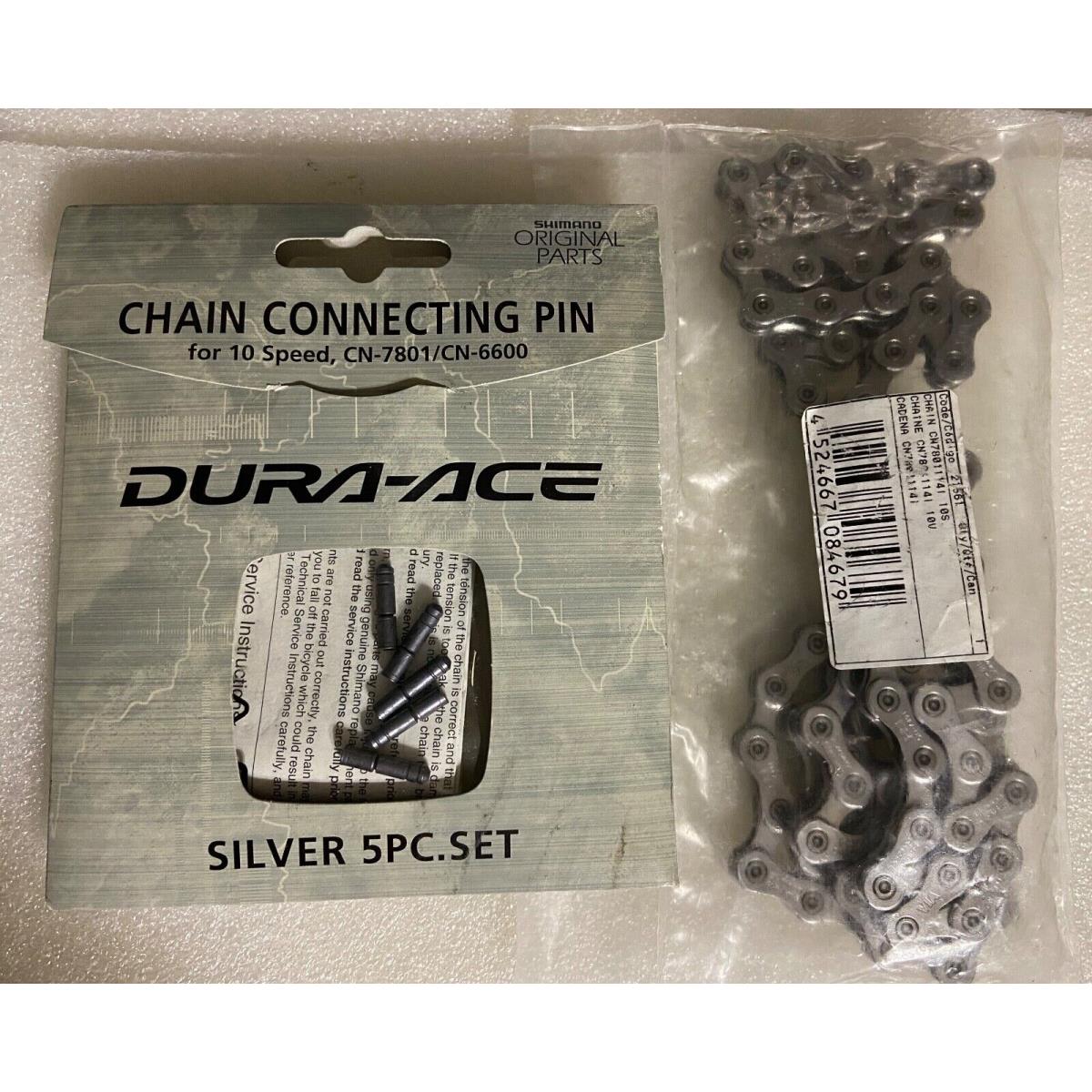Nos Shimano 7800 Dura-ace CN-7801 10-speed 114L Road Bike Chain Old Stock
