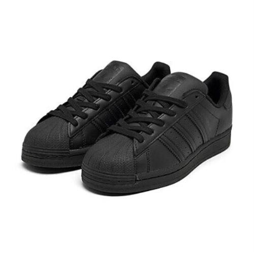Adidas Superstar J Youth Big Kids Shoes_triple Black FU7713-001-SIZE 5 - TRIPLE BLACK