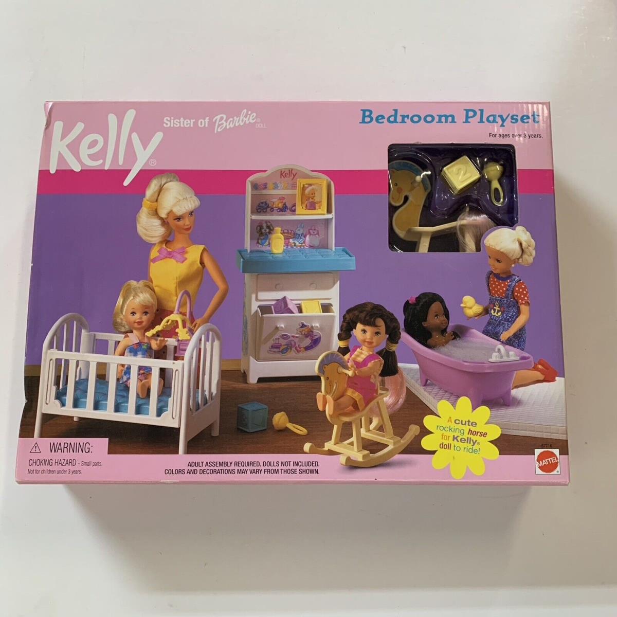 Vtg 1998 Kelly Baby Sister of Barbie Bedroom Play Set 67716 Nrfb