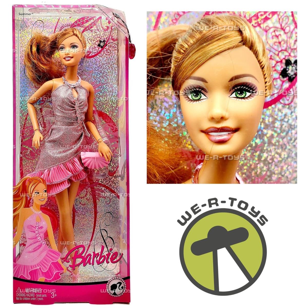 Barbie Fashion Fever Summer Doll in Metallic Pink 2008 Mattel M9324