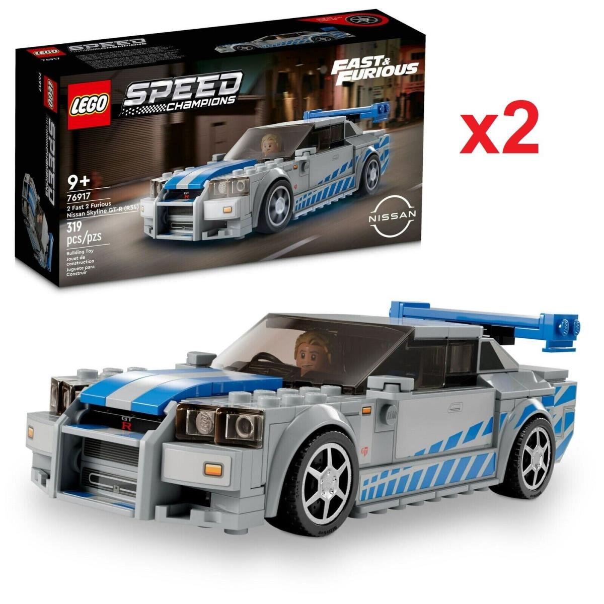 2x Lego Speed Champions: 2 Fast 2 Furious Nissan Skyline Gt-r R34 76917