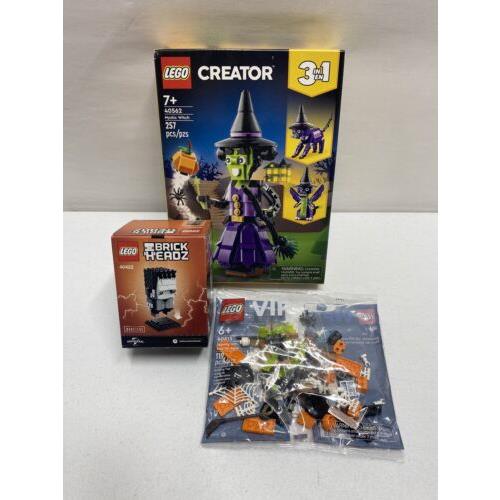 Halloween Lego 40562 Mystic Witch 40422 Frankenstein 40513 Spooky Vip Pack