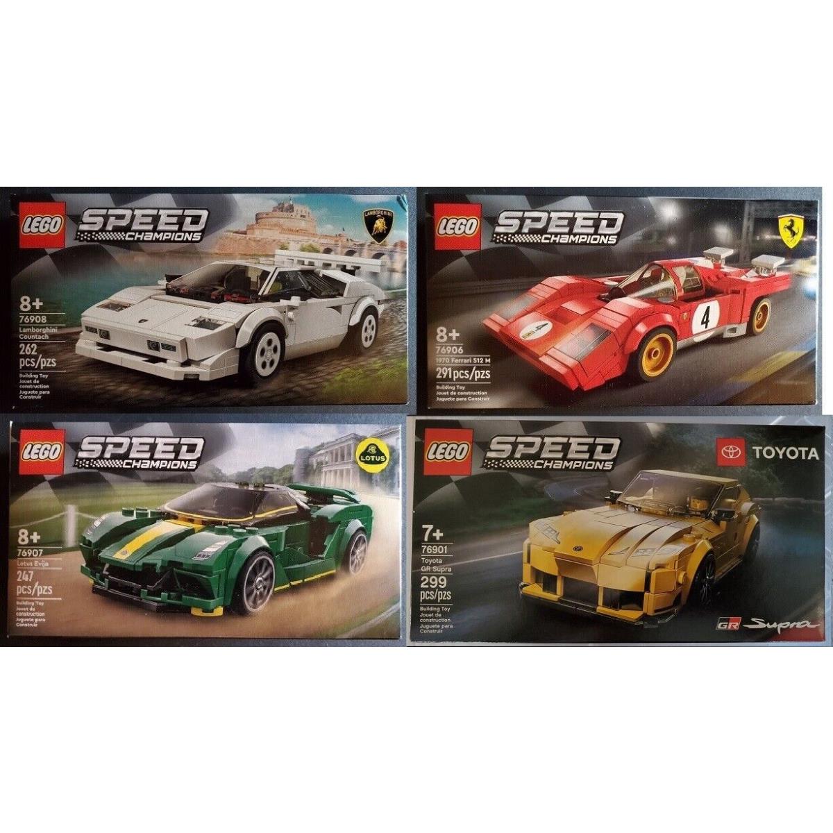 Lego Speed Champions Set - Ferrari 512 Toyota Lamborghini Lotus
