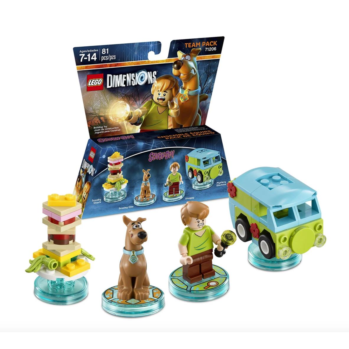 Lego Dimensions Scooby-doo Team Pack 71206 Shaggy Mystery Machine Scooby Snack